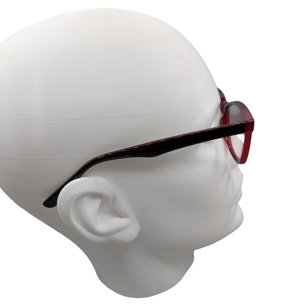 Canny Vision Mandy Eyeglasses Frames Black Wine 55-15-140 Rectangular - Picture 3 of 6